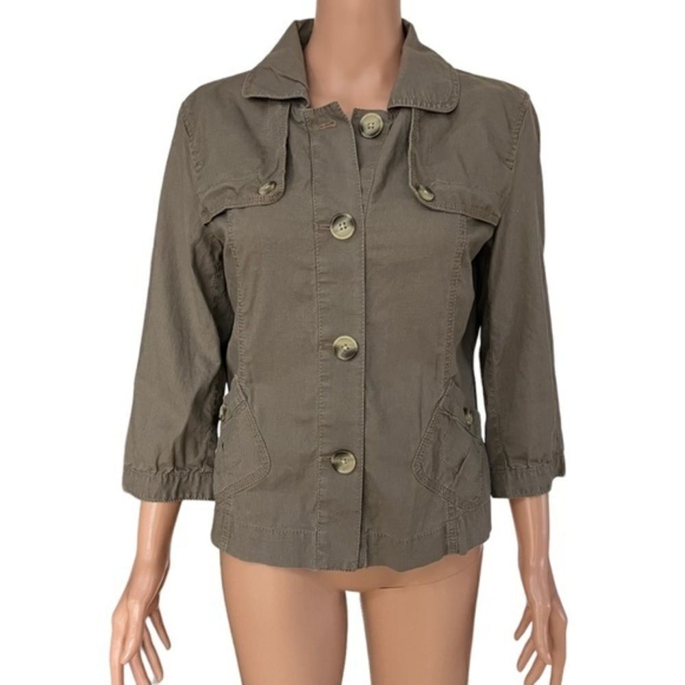 Ann Taylor Loft Tan linen/cotton blend summer jacket size M